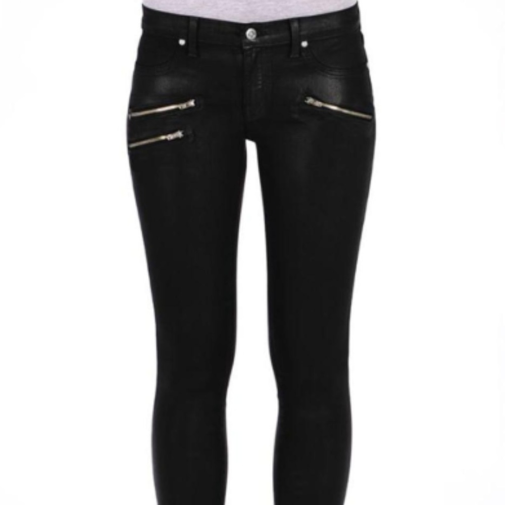 Henry and Belle Black Slick Biker/Zipper